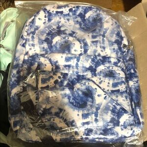Blue and White Tie-Dye Backpack